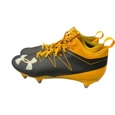Used Under Armour Adult FB Cleats Yellow Senior 12.5 11859-S000031143