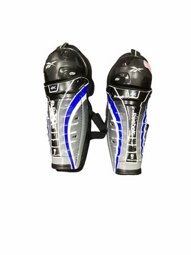 Used Reebok 4K Senior Shin Guards Black And Royal Blue 15" 11613-S000182545