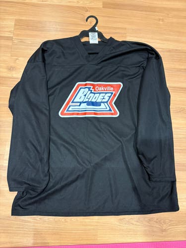 OJHL Oakville Blades Black XXL Adult Camp Jersey (New)