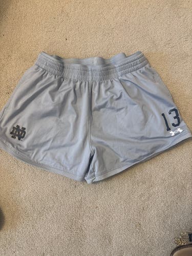 Notre Dame Gray Large Women's Under Armour Shorts (Used)
