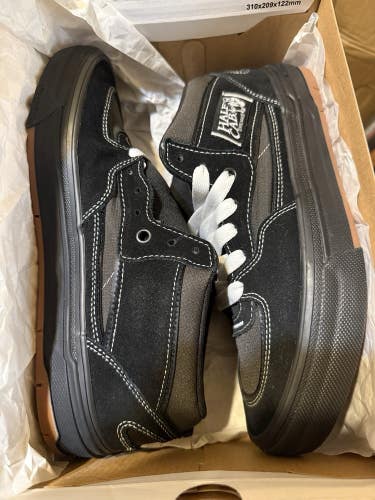 Vans Half Cab Waffle Cup Skate Shoes Size 9 Black Asphalt