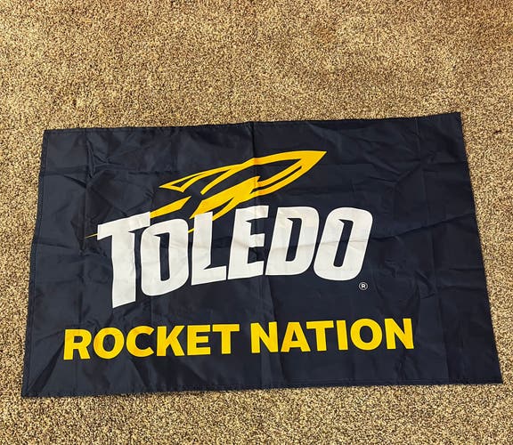 Toledo Rockets “Rocket Nation” 23.5”x36” Banner/Flag Navy Blue/Gold College