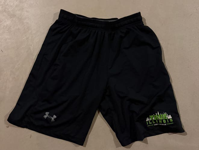True Illinois black under armour shorts