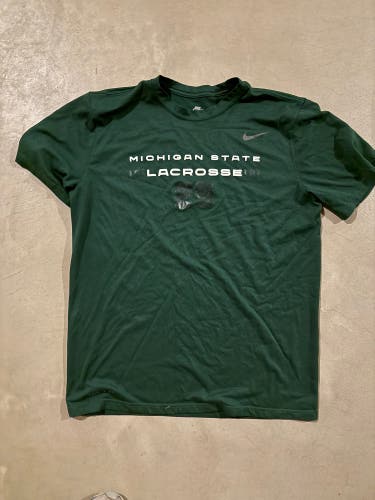 Green Michigan State Lacrosse Shirt