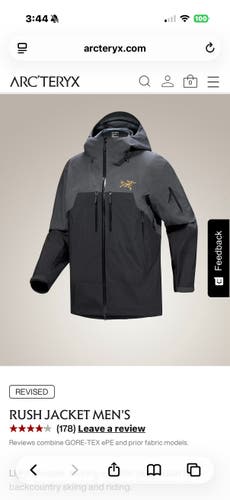 RC'TERYX RUSH JACKET large men’s blue
