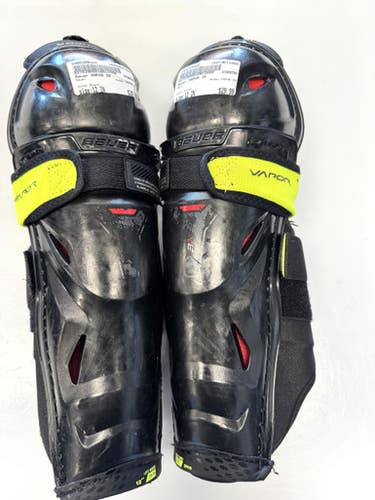 Used Bauer VAPOR 3X Junior Shin Guards Black 12" 11860-S000309660