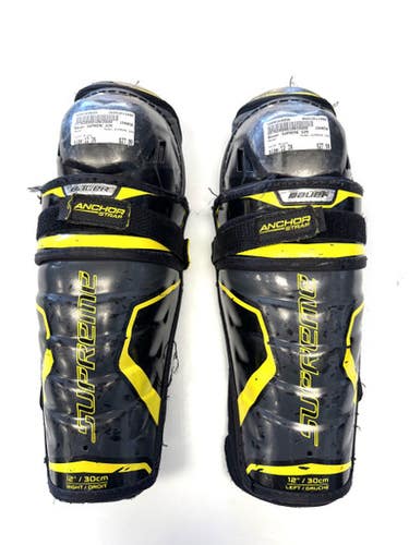 Used Bauer SUPREME S29 Junior Shin Guards Black 12" 11860-S000309659