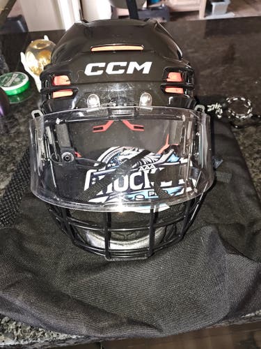 Small CCM Tacks 70 Helmet with Boulder Hockey Shield visor/cage (Used)