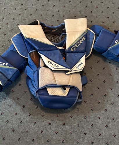 Large Senior 2022 CCM Axis 2 Goalie Chest Protector Pro Stock (Used)