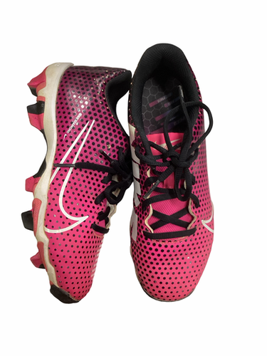 Used Nike HYPERDIAMOND 4 BB/SB Cleats Pink Junior 05.5 11613-S000182997