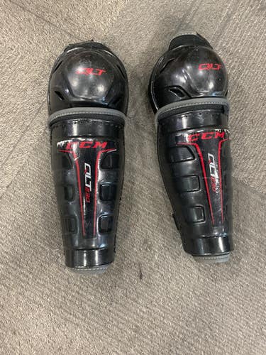 Used CCM QLT230 Intermediate Shin Guards Black 14" 11614-S000237243