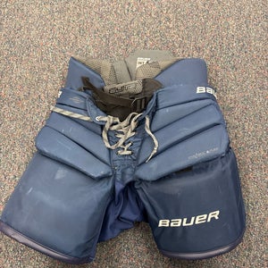 Navy Bauer Elite Hockey Goalie Pants (Used) | Intermediate Medium