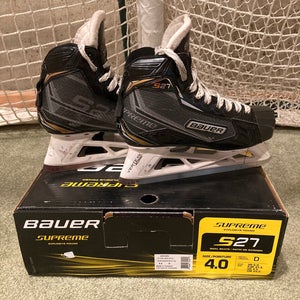 2018 Bauer Supreme S27 Hockey Goalie Skates Regular Width Size 4 (Used)