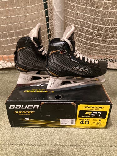 2018 Bauer Supreme S27 Hockey Goalie Skates Regular Width Size 4 (Used)