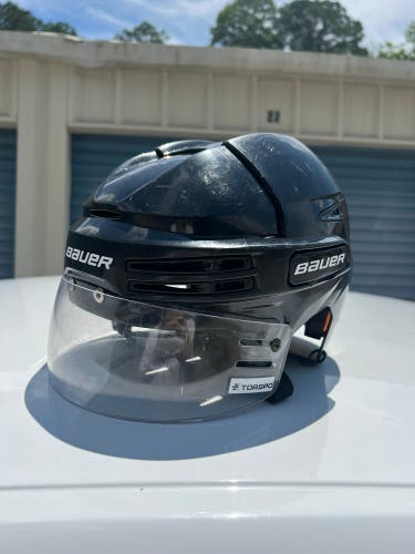 Large Bauer Re-Akt 75 Helmet with visor  (Used)