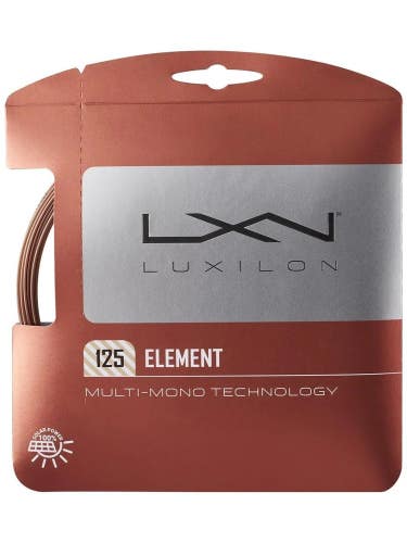 TWO (2X) SETS: LUXILON ELEMENT 16L (1.25) CO-POLYESTER TENNIS STRINGS