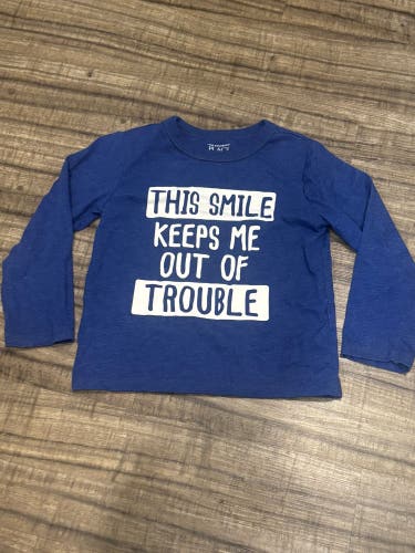 This Smile Keeps Me Out Of Trouble Toddler 3T Long Sleeve Shirt