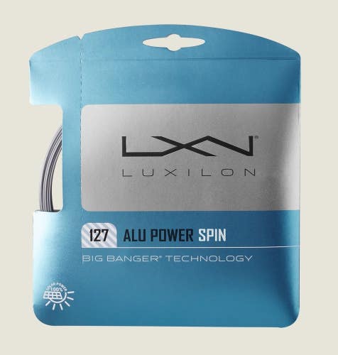 THREE (3X) SETS: LUXILON ALU POWER SPIN 16 (1.27) CO-POLYESTER TENNIS STRINGS