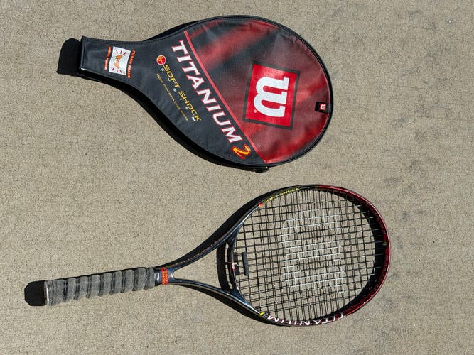 2 Adult Wilson Titanium Tennis Racquet (Used)
