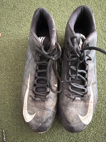 Black Men's Size 13.0 (W 14.0) Adult Nike Alpha Molded Cleats Cleats (Used)