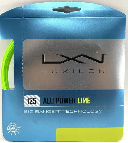 THREE (3X) SETS: LUXILON ALU POWER LIME 16L (1.25) CO-POLYESTER TENNIS STRINGS