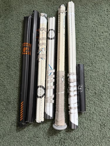 Lacrosse broken shaft pieces for nub drills or head stands, etc.