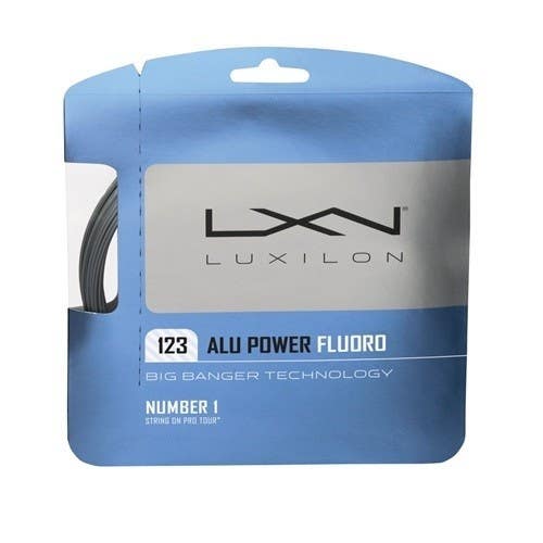 TWO (2X) SETS: LUXILON ALU POWER FLUORO 17 (1.23) CO-POLYESTER TENNIS STRINGS