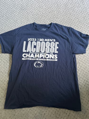 Penn State Lacrosse BIG 10 Champs T-Shirt, Large (New)