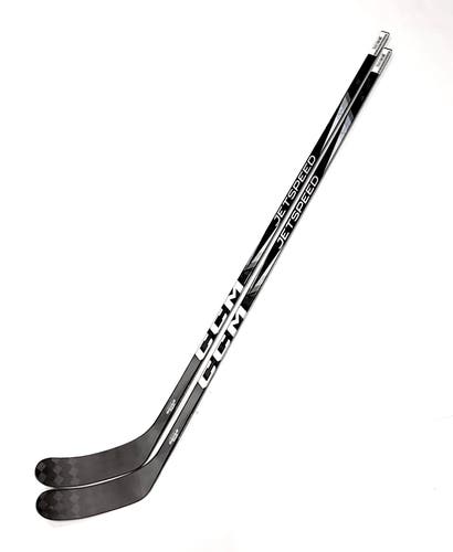 New 2 pack CCM Jetspeed FT7 Pro (custom black/silver) Pro Stock - RH, P28M, 90 Flex