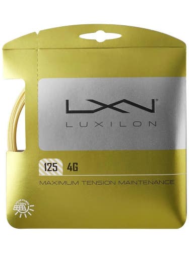 THREE (3X) SETS: LUXILON 4G 16L (1.25) CO-POLYESTER TENNIS STRINGS