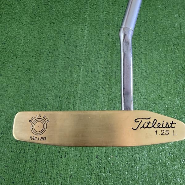 Titleist Bulls Eye 1.25L Gold Putter Blade Satin Shaft 35