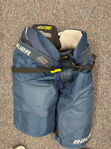 Navy Blue Bauer Supreme Ultrasonic Hockey Pants (Used) | Intermediate Medium