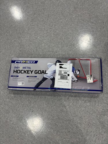 New Primed 54in Metal Hockey Goal