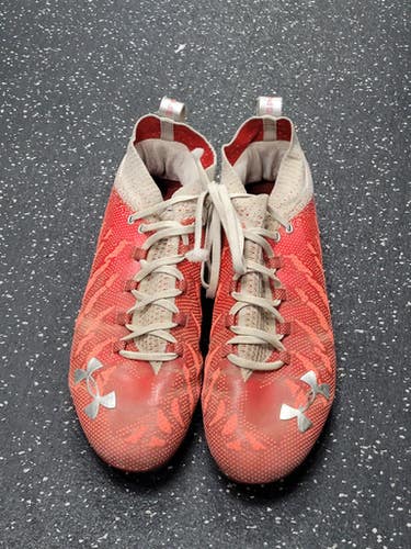 Used Under Armour Adult FB Cleats Red Senior 13.5 11849-S000040322