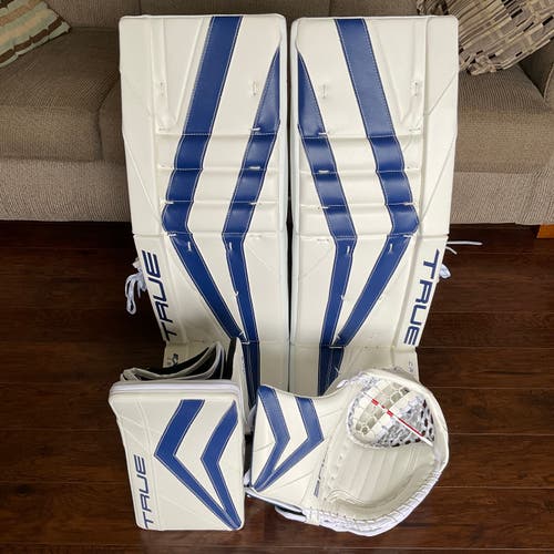 NEW True Catalyst PX3 Goalie Pads, Blocker, and Glove Full Set - 34+1.5