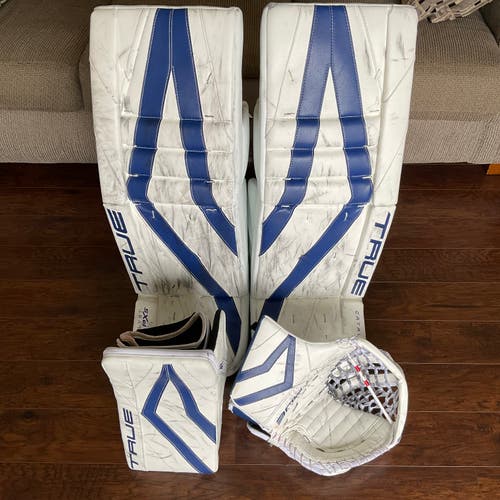 True Catalyst PX5 Goalie Pads, Glove, and Blocker Set - 34+1.5