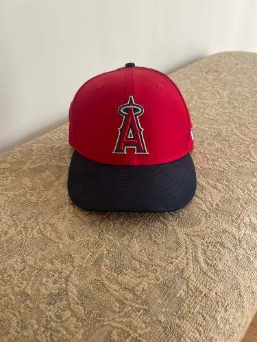 Anaheim Angels New Era 5950 Batting Practice Fitted Hat - Red (Used - Like New)