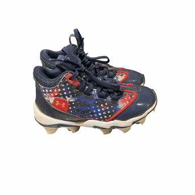 Used Under Armour RWB CLEATS BB/SB Cleats Navy Blue Youth 11.0 11834-S000051626