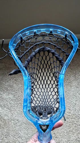 Brand New ECD Strung Ion Lacrosse Head - Blue (Black Hero 4.0 SS Mesh)