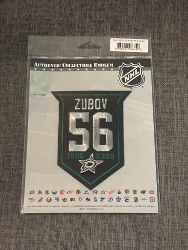 Dallas Stars NHL Sergei Zubov Retirement Patch Brand New