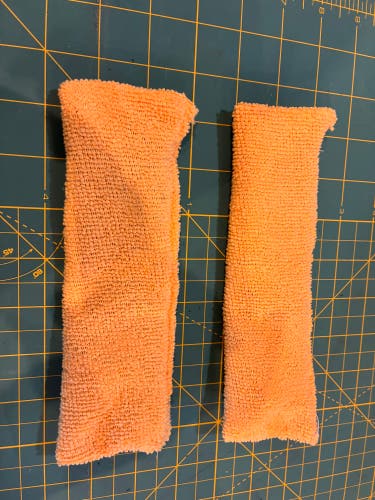 Goal mask helmet sweatband 2-pack senior size terry cloth + stick-on Velcro