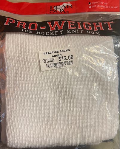 White Senior Large Socks (New)