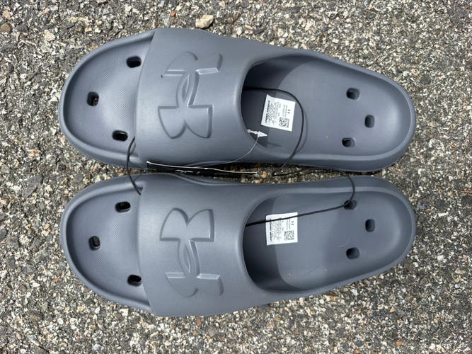 Gray Size Under Armour Sandals (New)