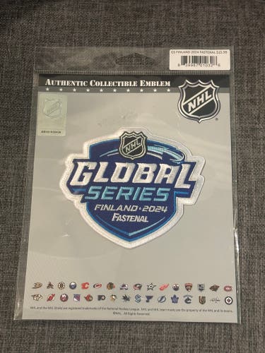 NHL Global Series Finland 2024 Authentic Collectible Emblem Patch New
