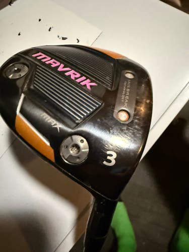 2020 Callaway Mavrik Max Right Handed Fairway Wood Stiff Flex 3 Wood Graphite Shaft (Used)