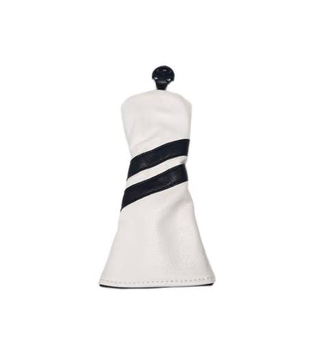NEW Vintage Custom Universal White/Black Hybrid/Rescue Headcover - UT,2,3,4,5,6