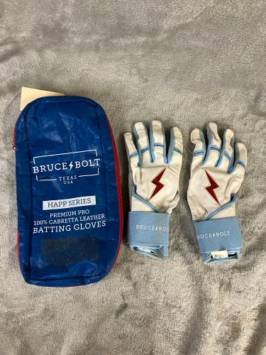 Gray Small Bruce Bolt Batting Gloves (Used)