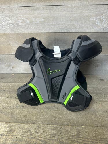 Nike Vapor 2.0 Youth Lacrosse Shoulder Pads Size Medium M Grey Black Volt