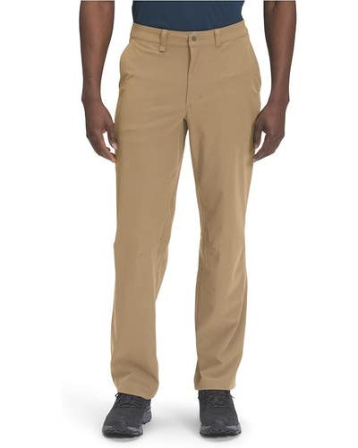 The North Face Paramount Pants Men Brown Flat Front Straight Leg Zip Fly SGN1514