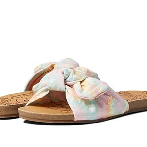 Blowfish Malibu Gett-K Sandals Girls US 4 Pink Tie-Dye Bow Slip-On Side JOBB990